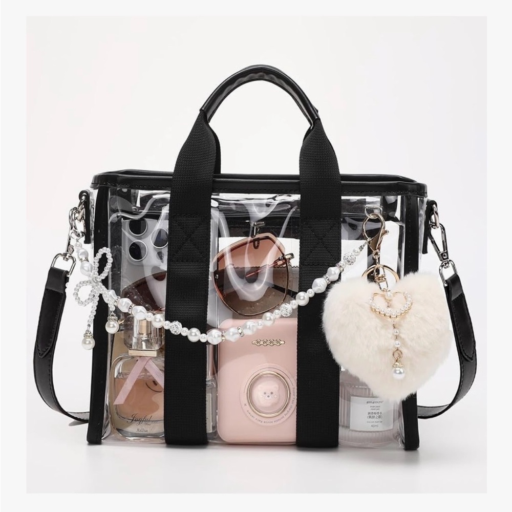 BRAND NEW WITH TAGS Clear Tote/Crossbody Bag for Stadium Events/Beach Days - Picture 3 of 6